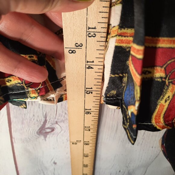 Eien Pleated Geometric Print Collar Midi dress - Picture 7 of 11